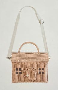 Rattan Casa Bag - Rose