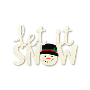 "Let it Snow" w/ Snowman Magnet