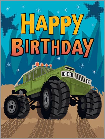 Birthday Card - Monster Truck – Posey & Jett's