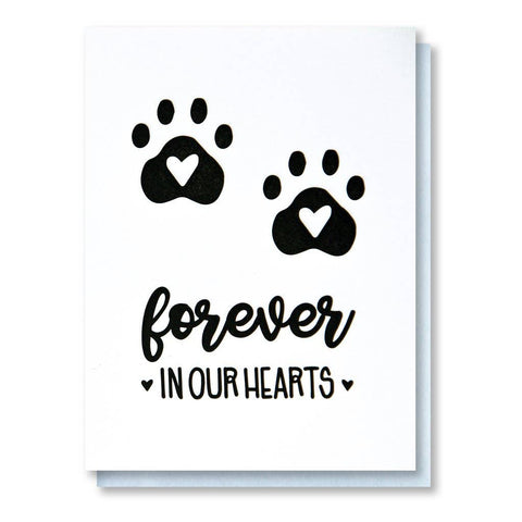 Forever In Our Hearts Sympathy Letterpress Card