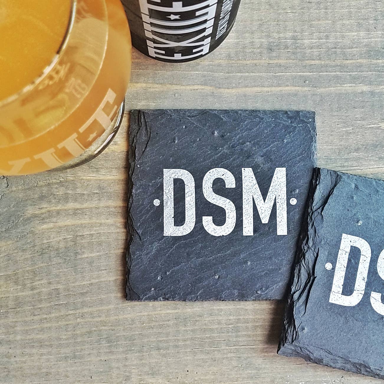DSM Slate Coaster - Des Moines, Iowa