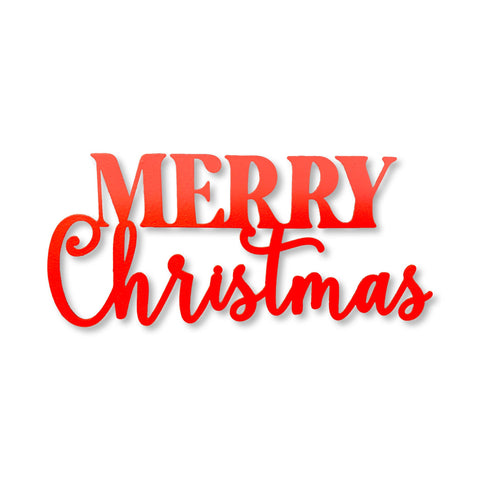 "Merry Christmas" Magnet, Red, Holiday Decor