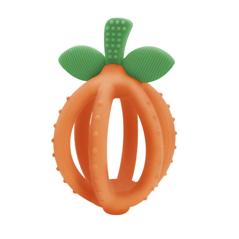 Bitzy Biter™ Teething Ball Baby Teether: Clementine