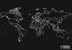 Chalkboard World Map Placemat