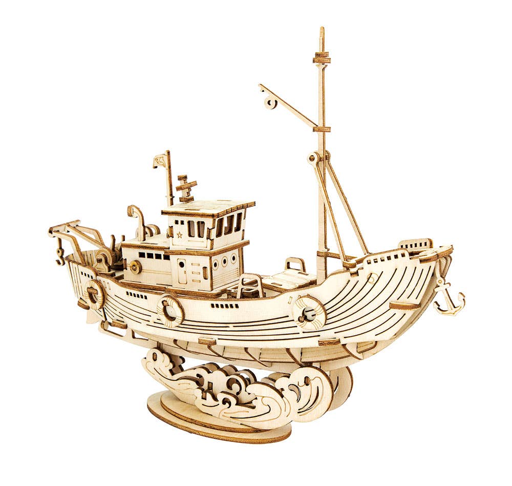 Rolife 3D Woooden Puzzle DIY Fishing Ship Model