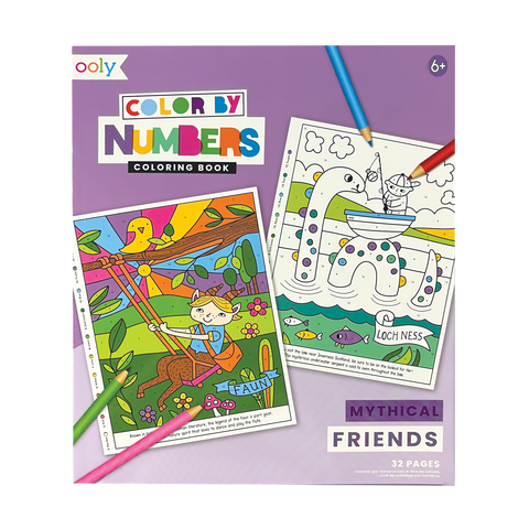 Color By Number Coloring Book- Mythical Friends