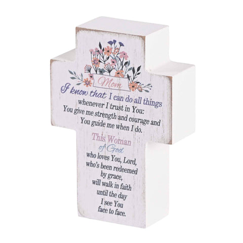 Tabletop Cross Mom Woman Of God 3x4