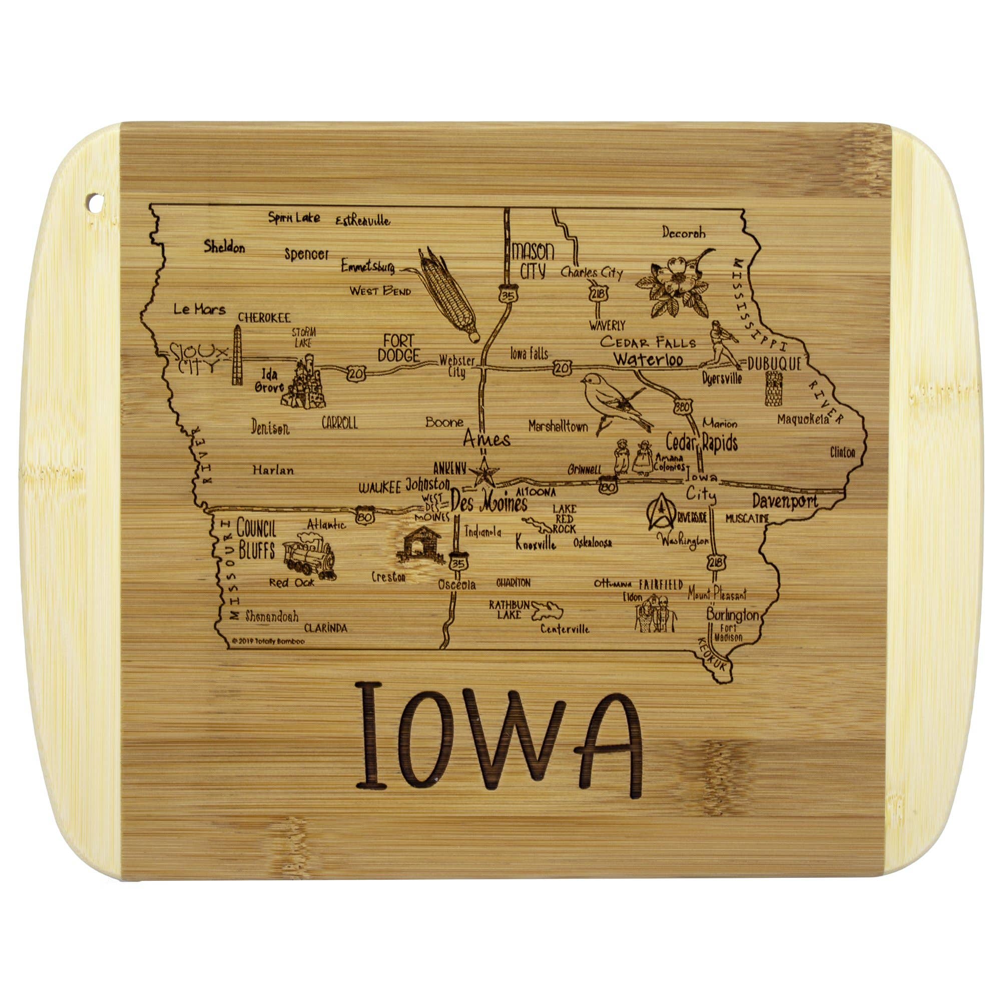 A Slice of Life Iowa 11" Cutting & Serving Board