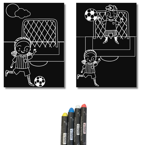 Chalkboard MiniMats Soccer Coloring Kit