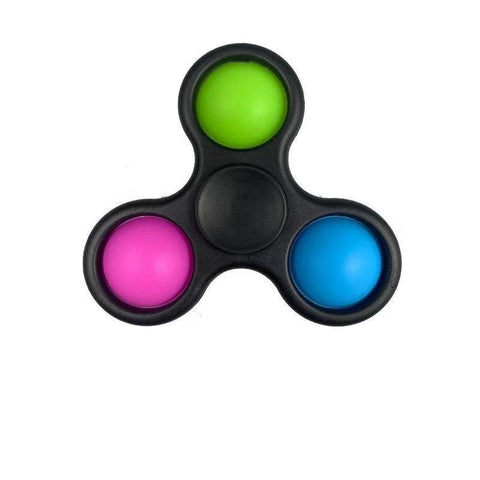 2-1 Simple Dimple Sensory Fidget Spinner Toy (Black)