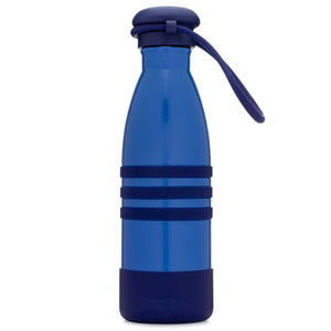 Yumbox Stainless Steel Triple Insulated Water Bottle 14 oz/ 420 ml - Ocean Blue with Silicone Wrist Strap