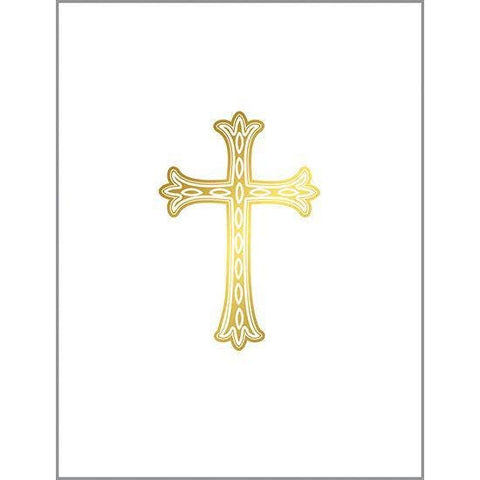 With Scripture Religious Card - Gold Cross