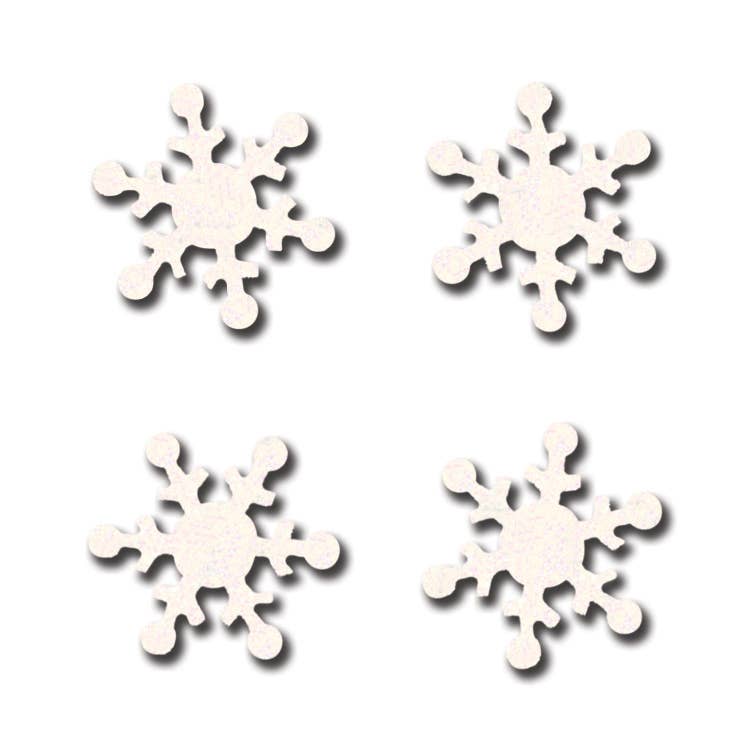 Snowflake Glitter Magnets