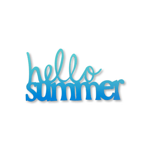 "Hello Summer" Magnet, Blue, Summer Decor