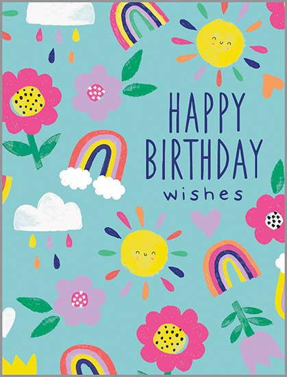 Birthday Card - Rainbows and Sunshine
