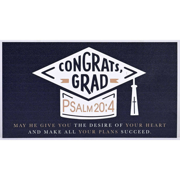 Magnet Congrats Grad Psalm 20:4 5x2.75