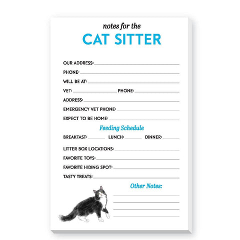 PET SITTER LARGE NOTEPAD