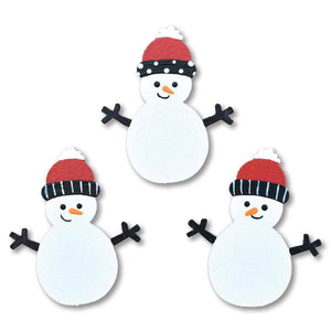 Snowmen with Stocking Cap Magnets