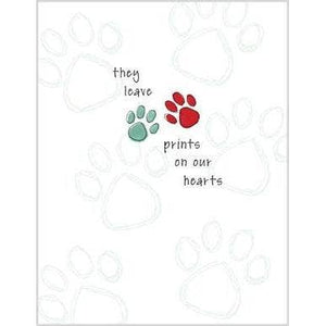 Pet Sympathy Card - Paw Prints