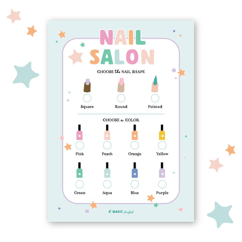 Nail Salon Pretend Play Notepad