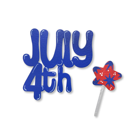 "July 4th" w/ Sparkler Magnet