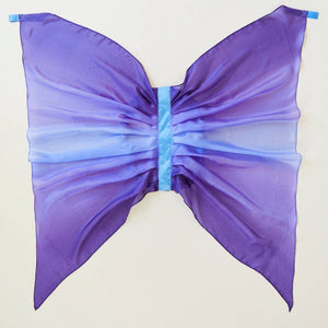 Silk Butterfly Wings - Purple & Blue
