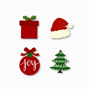 Joy Christmas magnets S/4