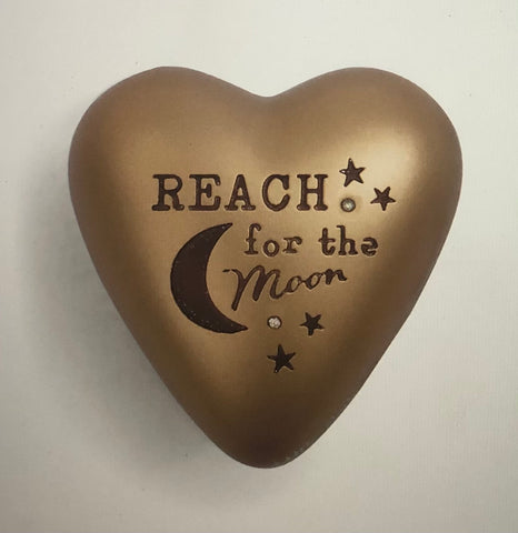Reach for the Moon Art Heart Token