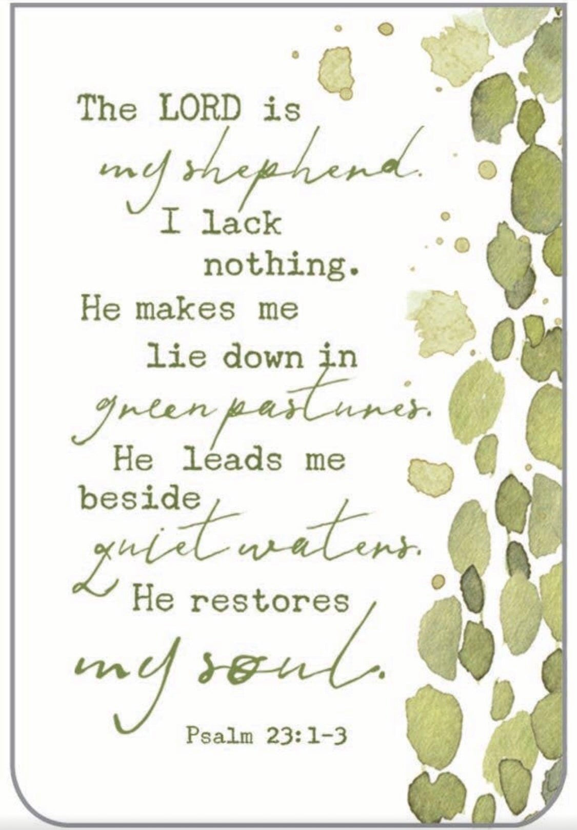 Lord is My Shepherd Bookmark