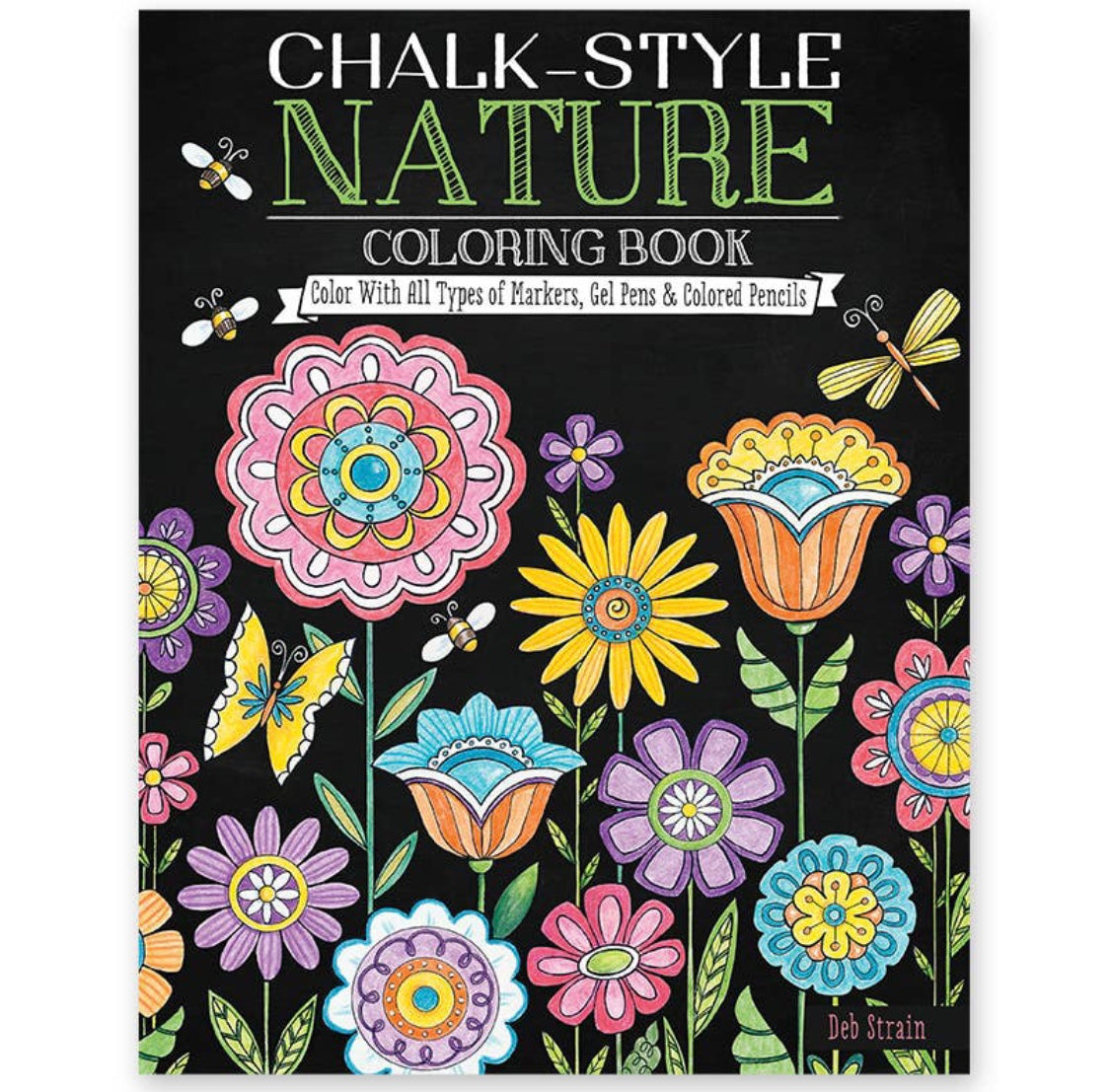 Chalk-Style Nature Coloring Book