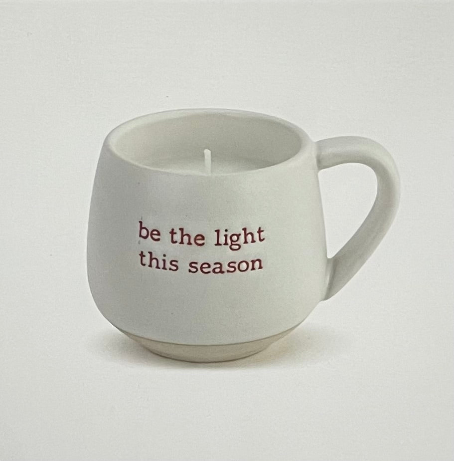 White Mini Candle Mug - Be The Light