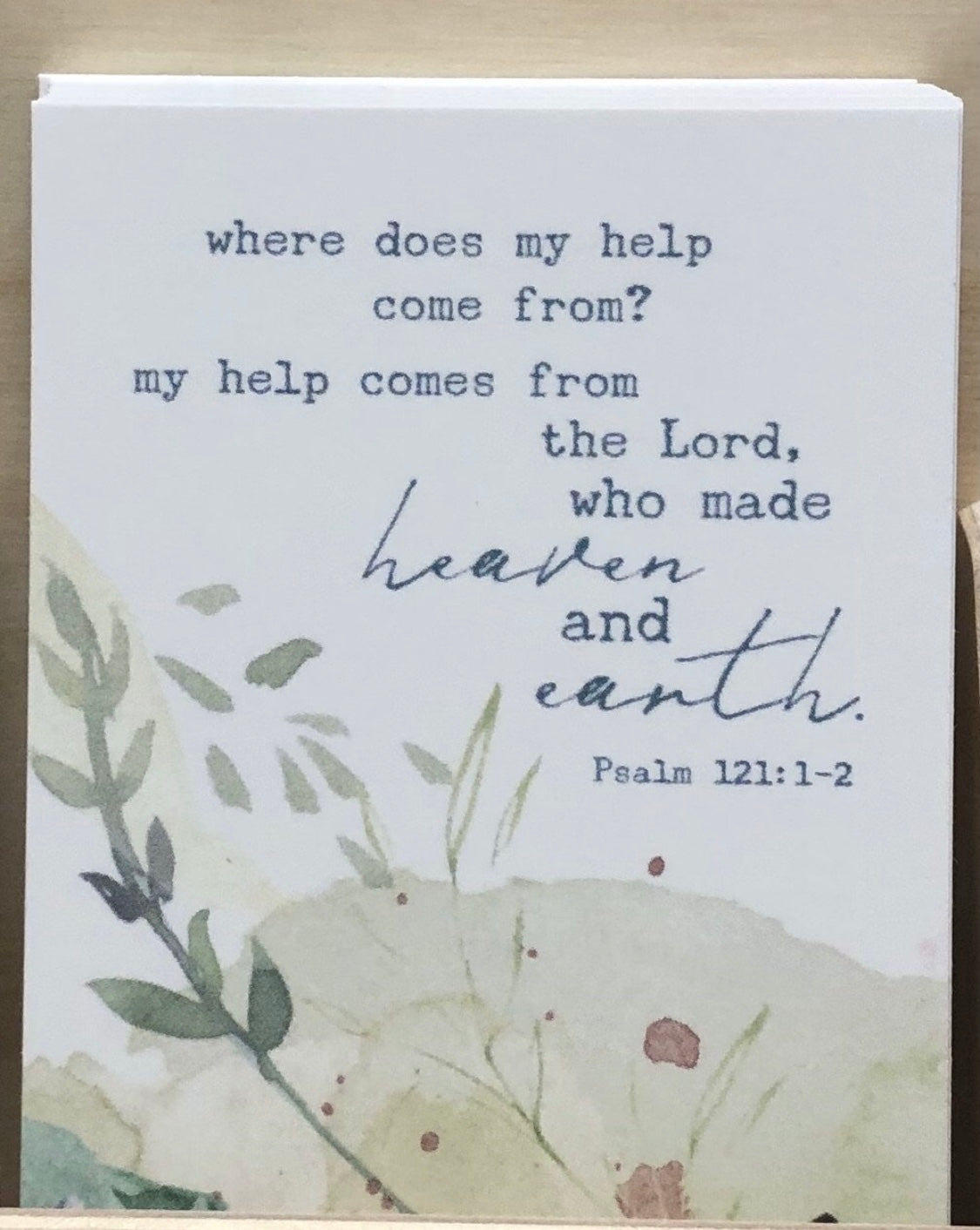 Prayer Life Share Card - Where Does My Help Come From?