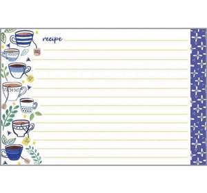 Recipe Cards w/Scripture - Blue Cups