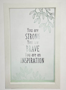 Inspiration - 5.5" x 8.5" Framed Glass Plaque