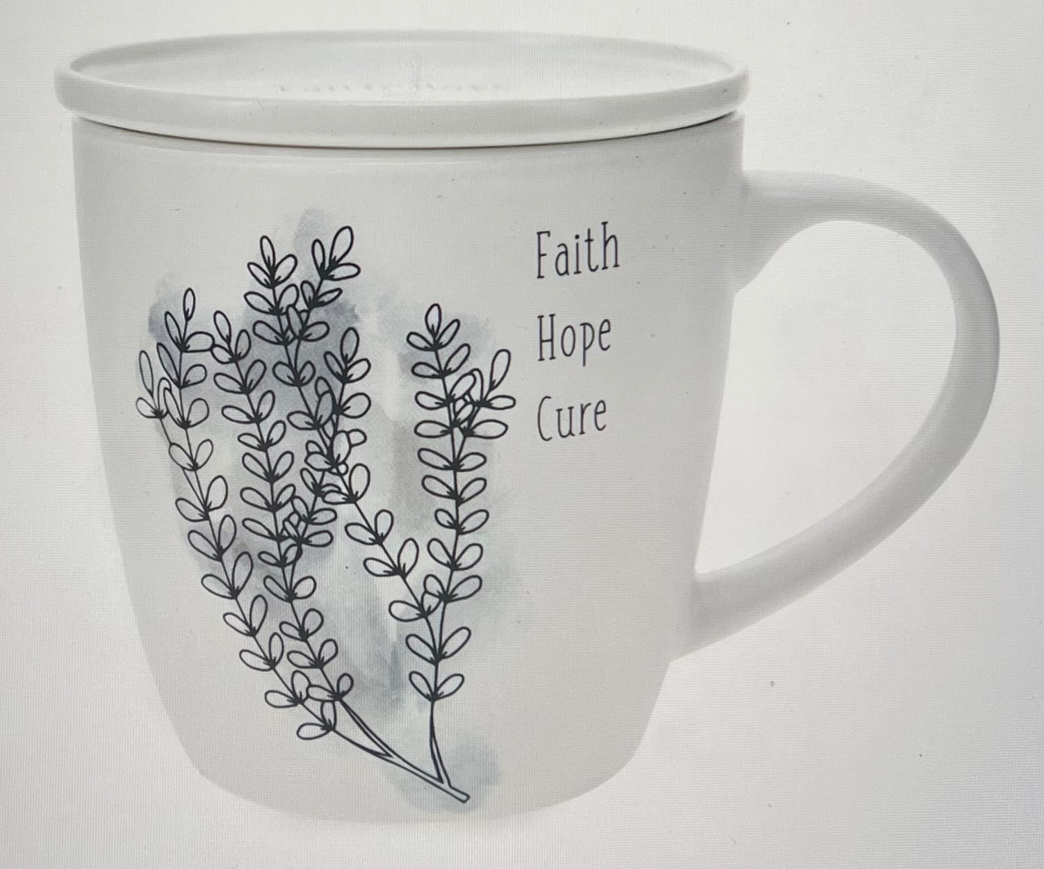 Faith Hope Cure - 17 oz Cup with Coaster Lid